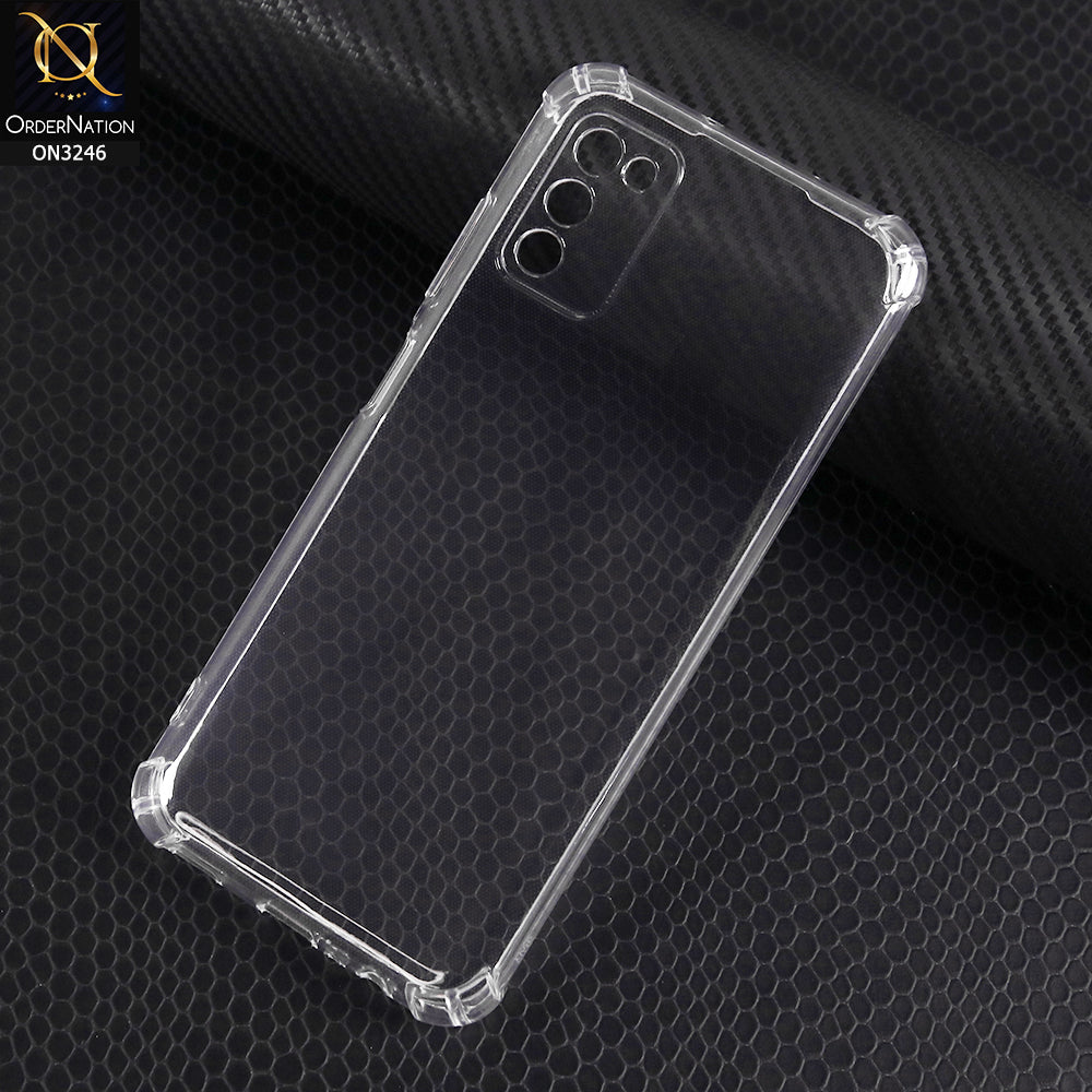 Samsung Galaxy A03s Cover - Transparent - Soft 4D Design Shockproof Silicone Transparent Clear Camera Protection Case