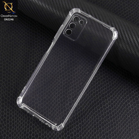 Samsung Galaxy A03s Cover - Transparent - Soft 4D Design Shockproof Silicone Transparent Clear Camera Protection Case