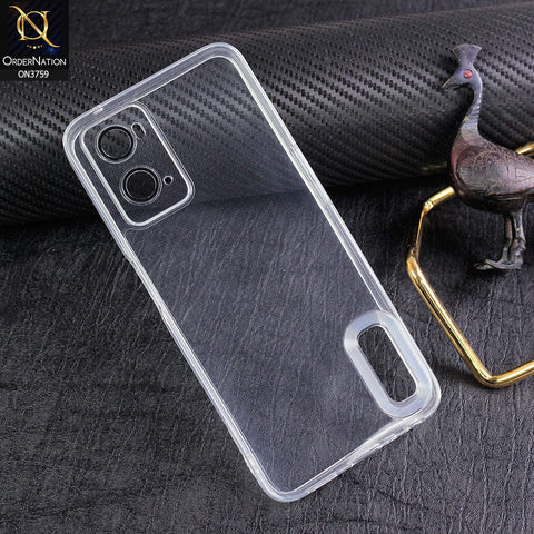 Oppo A36 Cover - Transparent - New Gradient Shaded Logo Hole Camera Lense Protection Soft Silicon Case