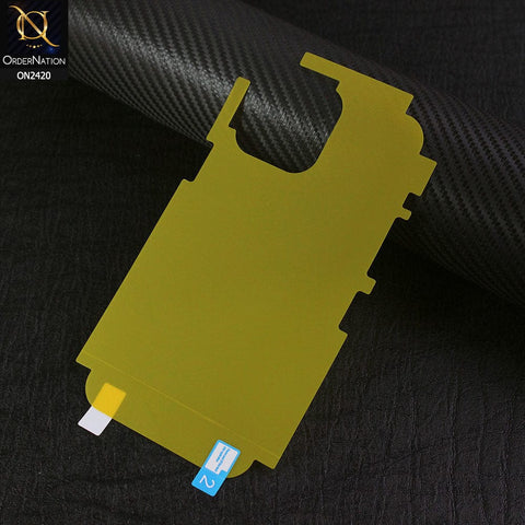 iPhone 13 Pro Max Protector - Transparent Hydro Jell Skin Film Unbreakable Back Protector Sheet