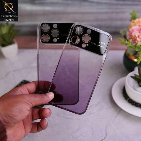 iPhone 13 Pro Max Cover - Purple - Hard TPU Colour Shades Clear Case with Camera Lense Protection