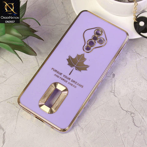 Vivo S1 Pro Cover - Design 4 - New Electroplating Borders Maple Leaf Chrome logo Hole Camera Protective Soft Silicone Case