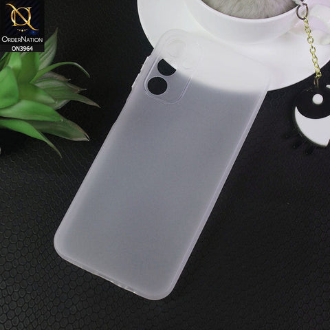 Samsung Galaxy A14 5G Cover - White - Soft Silicone Semi-transparent Camera Protection Case