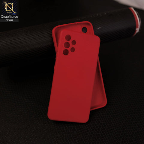 Samsung Galaxy A32 Cover - Dark Red - ONation Silica Gel Series - HQ Liquid Silicone Elegant Colors Camera Protection Soft Case