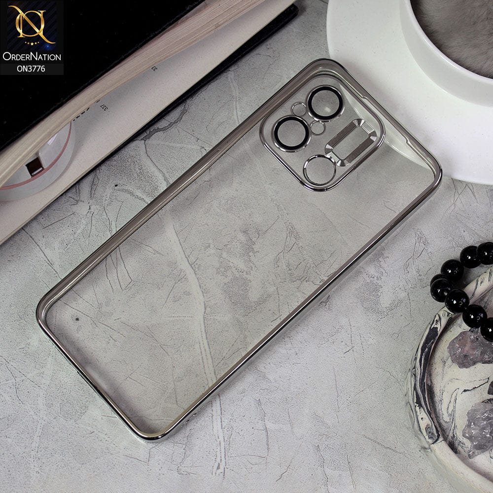 Xiaomi Redmi 12c Cover Silver Electroplating Borders Logo Hole Cam Ordernation 1500