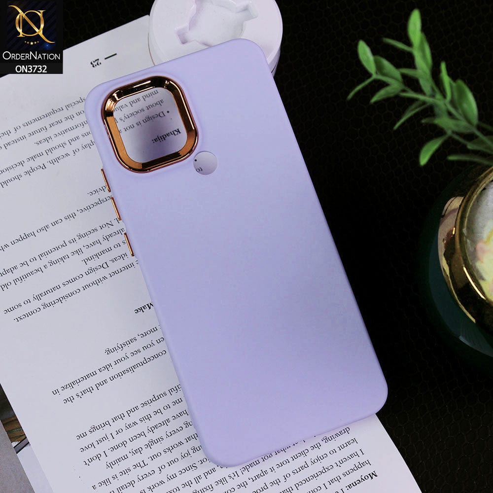 Xiaomi Poco C50 Cover - Purple - Electroplated Camera Border Soft Silicon Case