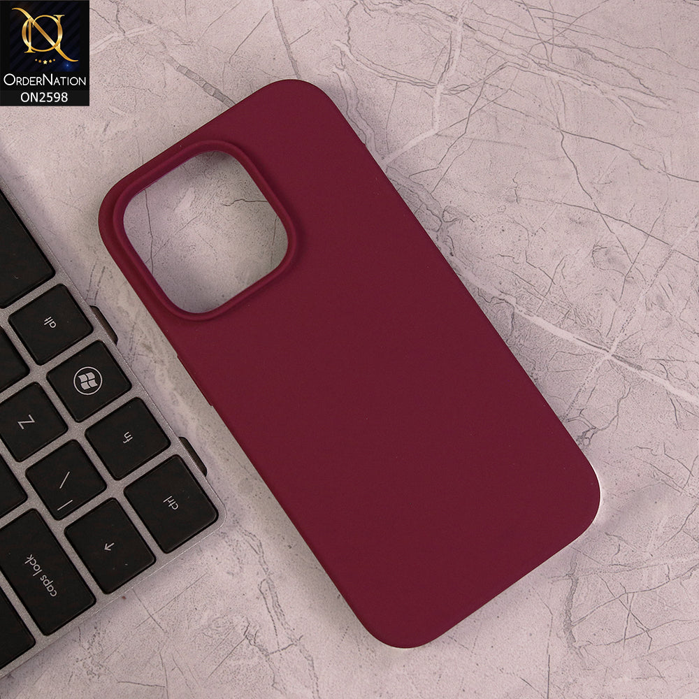 iPhone 14 Pro Cover - Magenta - HQ Silica Gel Shockproof Matte Soft Silicone Case