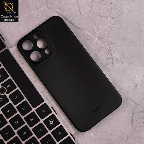 iPhone 16 Pro Max Cover - Black - All New Stylish KZDOO Air Skin Series Ultra Slim Round Borders High Quality Case