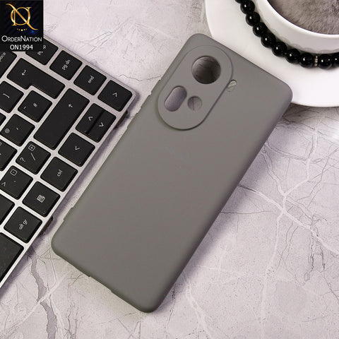 Oppo Reno 11 5G Cover - Gray - Matte Shockproof Sillica Gel Soft Case