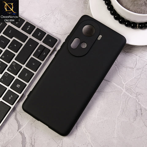 Oppo Reno 11 5G Cover - Black - Matte Shockproof Sillica Gel Soft Case