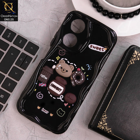 Oppo A58 4G Cover - Design 3 - Cute 3D Cartoon Soft Silicon Helix Soft Borders Camera Protection Case