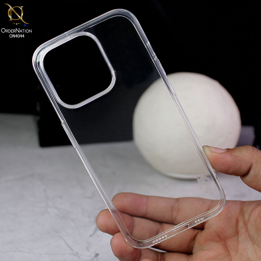 iPhone 15 Pro Cover - Transparent - Soft Silicone + Tpu case with Camera Bumper Protection