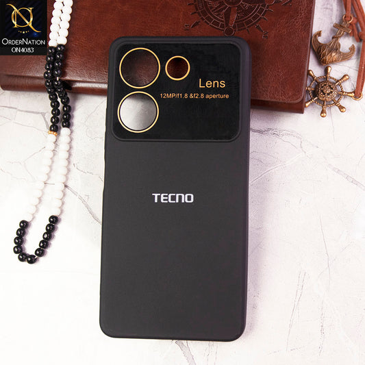 Tecno Camon 20 - Black - Glass Lense Ultra Camera Protection Soft Silicon Case