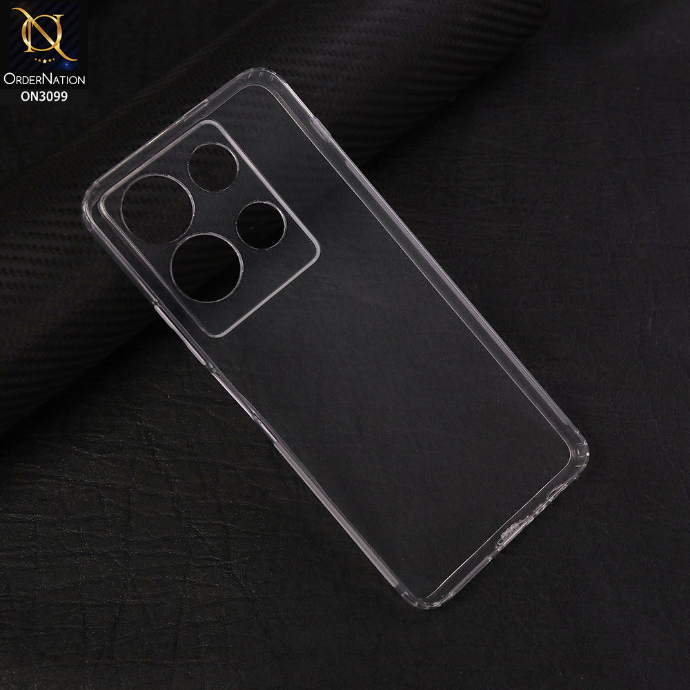 Infinix Note 30 Cover - Soft 4D Design Shockproof Silicone Transparent Clear Camera Protection Case