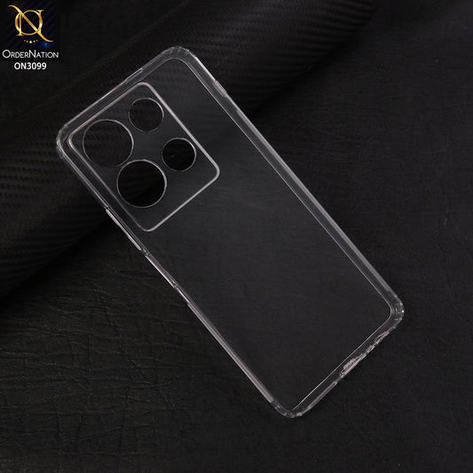 Infinix Note 30 Cover - Soft 4D Design Shockproof Silicone Transparent Clear Camera Protection Case