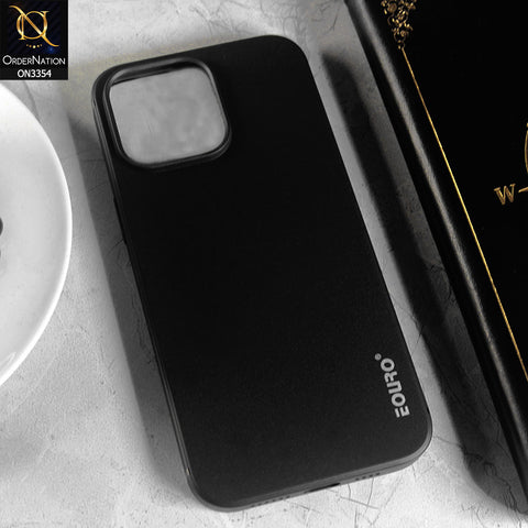 iPhone 15 Pro Max Cover - Black - EOURO Shock Resistant Soft Silicone Camera Protection Case