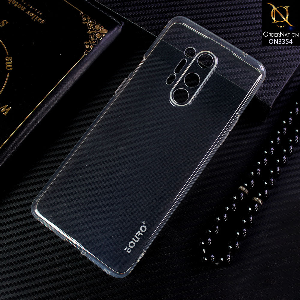 OnePlus 8 Pro Cover - Transparent - EOURO Shock Resistant Soft Silicone Camera Protection Case