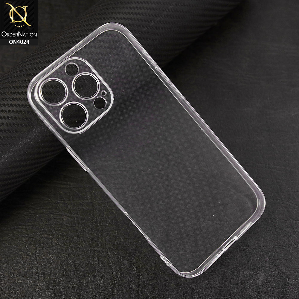 iPhone 16 Pro Cover - Transparent - TOTU Soft Series Anti-Drop Clear Light Slim Flexible TPU Cases