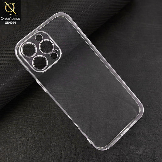 iPhone 16 Pro Cover - Transparent - TOTU Soft Series Anti-Drop Clear Light Slim Flexible TPU Cases