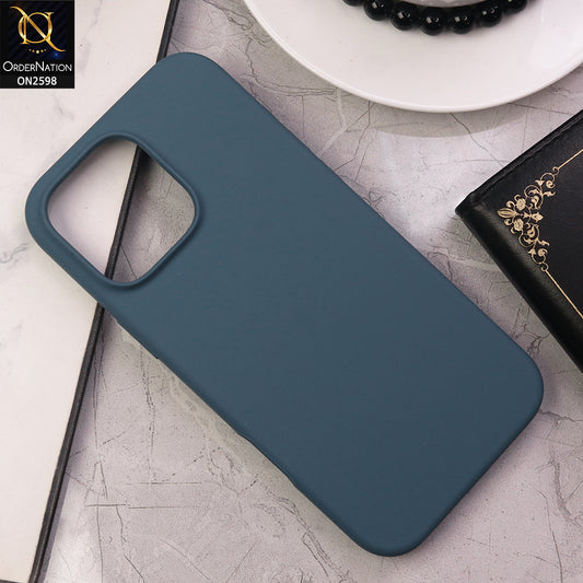 iPhone 16 Pro Max Cover - Agean Blue - HQ Silica Gel Silicon Shockproof Matte Soft Case