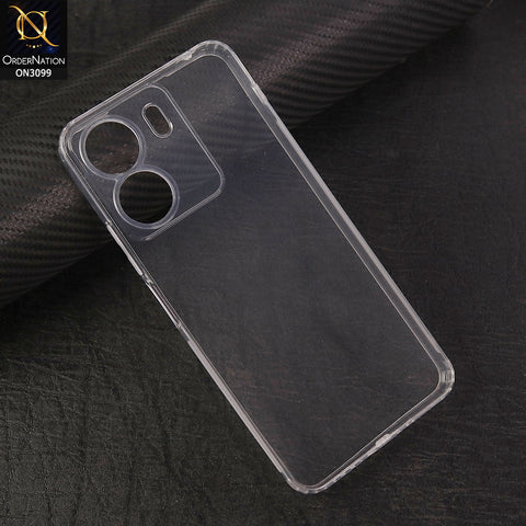 Xiaomi Redmi 13C Cover - Soft 4D Design Shockproof Silicone Transparent Clear Camera Protection Case