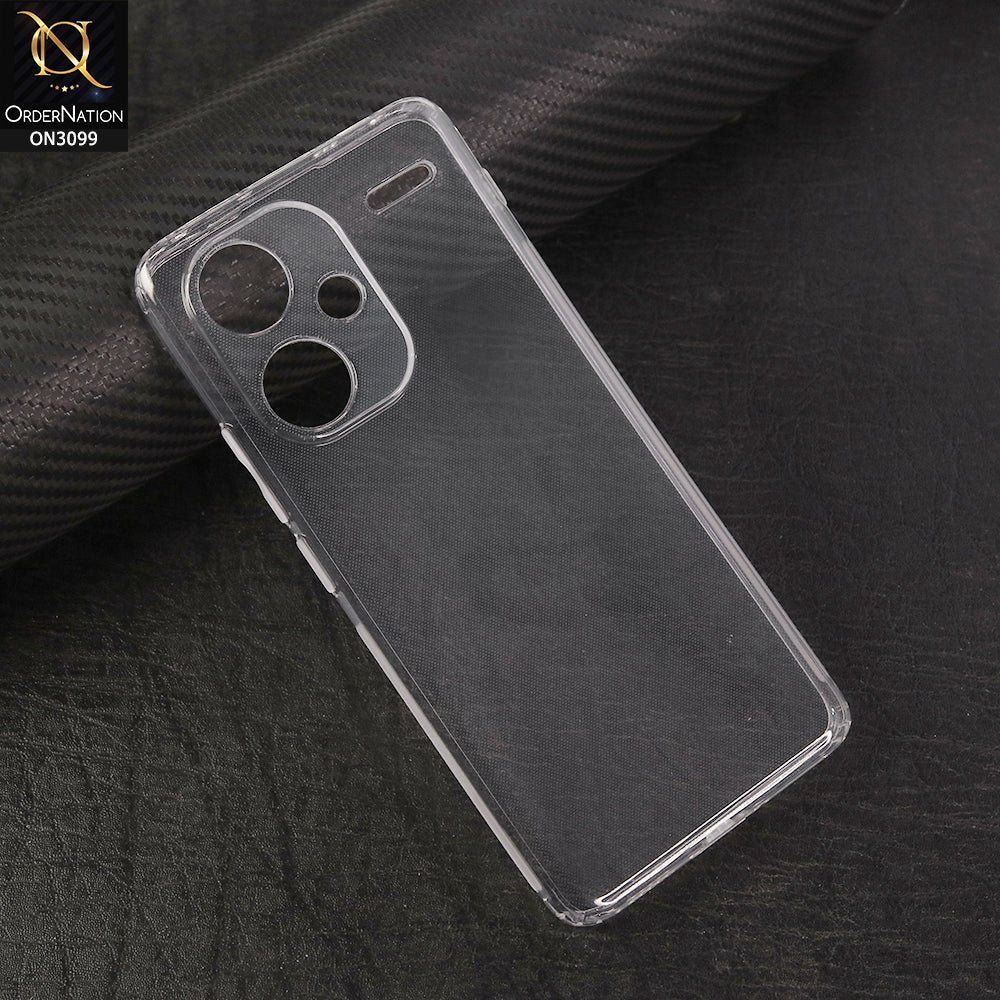 Xiaomi Redmi Note 13 Pro Plus 5G Cover - Soft 4D Design Shockproof Silicone Transparent Clear Camera Protection Case