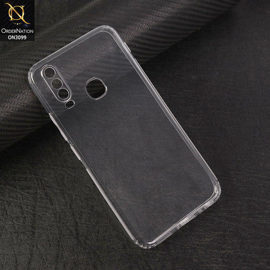 Vivo Y17 Cover - Soft 4D Design Shockproof Silicone Transparent Clear Camera Protection Case