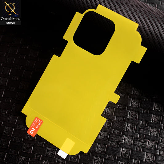 iPhone 13 Pro Protector - Transparent Hydro Jell Skin Film Unbreakable Back Protector Sheet