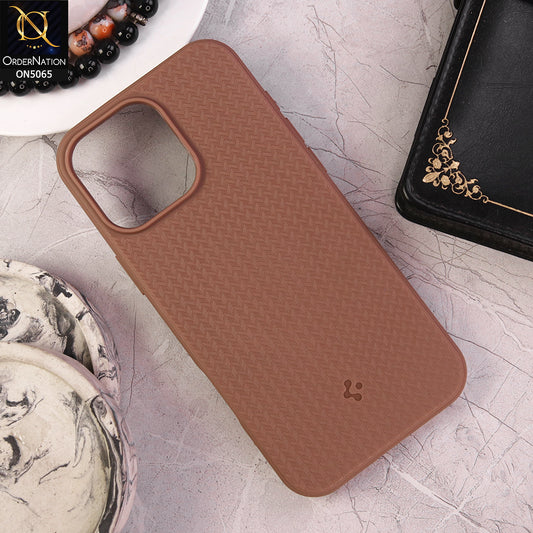 IPhone 16 Pro Max Cover - Chocolate Brown - Mag Armor Series - Texture Soft TPU Case