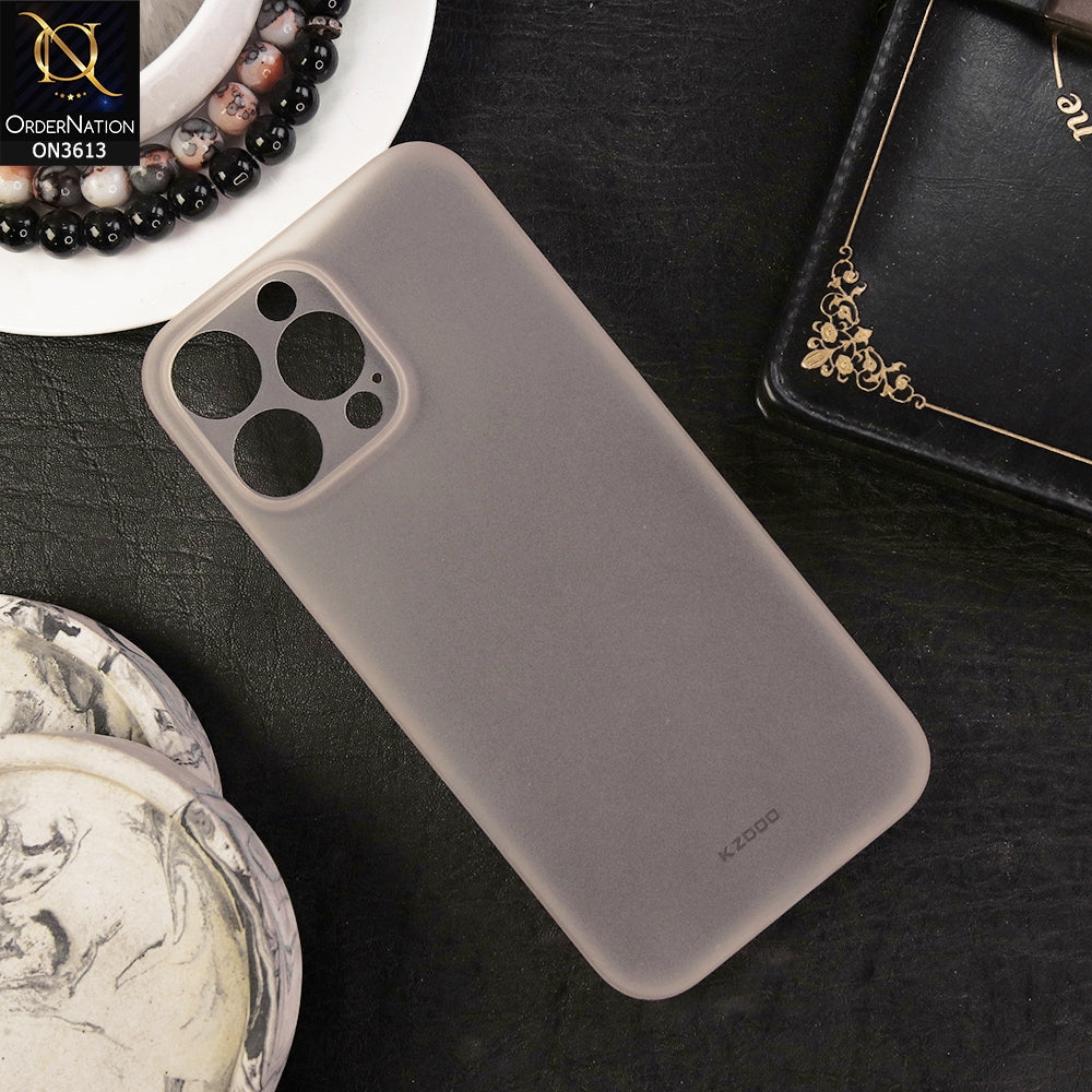 iPhone 16 Pro Max Cover - Titanium Grey - All New Stylish KZDOO Air Skin Series Ultra Slim Round Borders High Quality Case