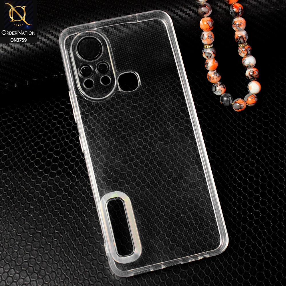 Infinix Hot 11s Cover - Transparent - Logo Hole Camera Lense Protection Soft Silicon Transparent Case