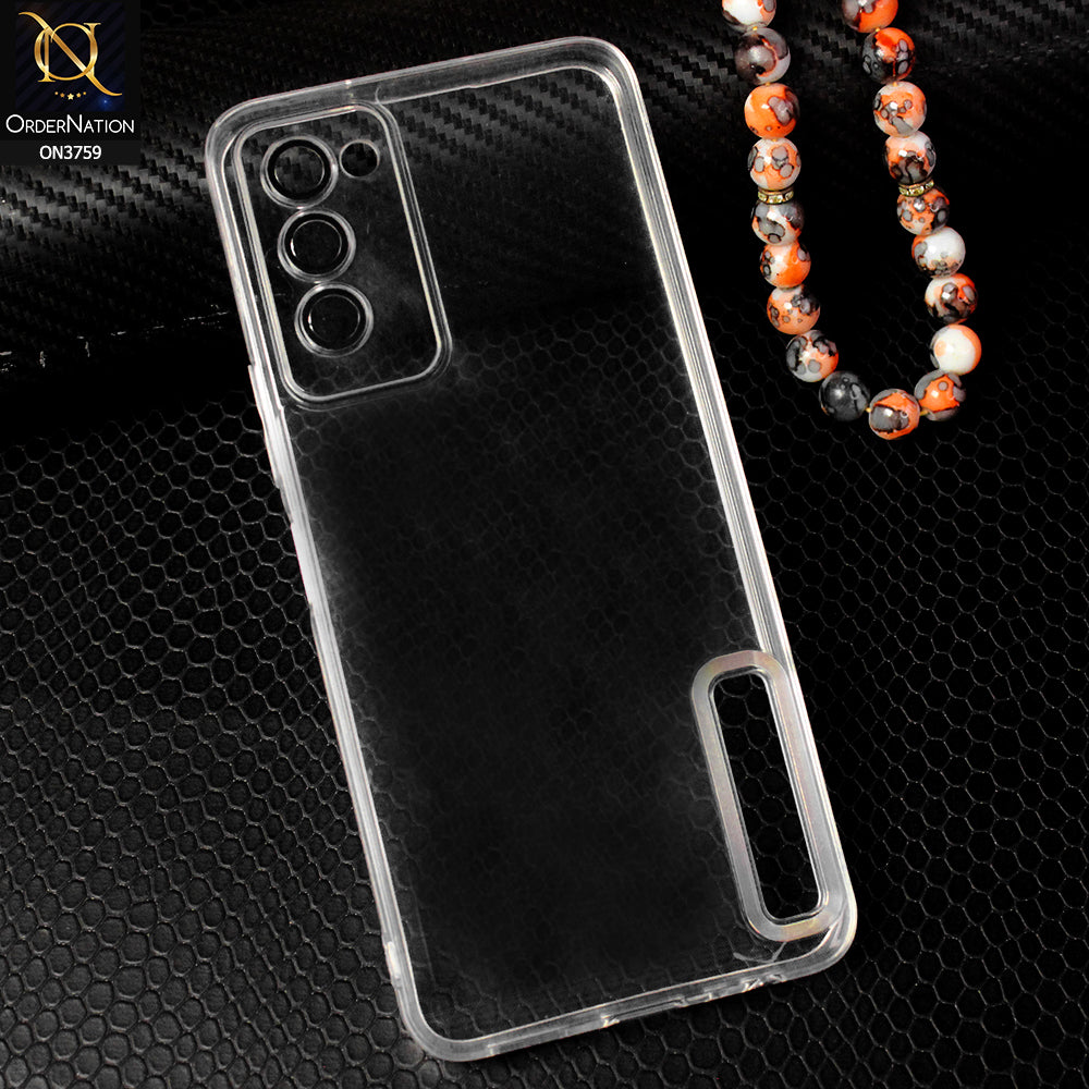 Tecno Camon 18P Cover - Transparent - Logo Hole Camera Lense Protection Soft Silicon Transparent Case