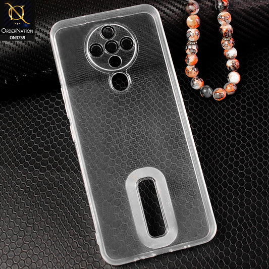 Tecno Spark 6 Cover - Transparent - Logo Hole Camera Lense Protection Soft Silicon Transparent Case