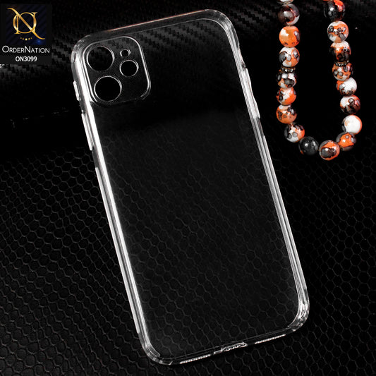 iPhone 11 Cover - Soft 4D Design Shockproof Silicone Transparent Clear Camera Protection Case