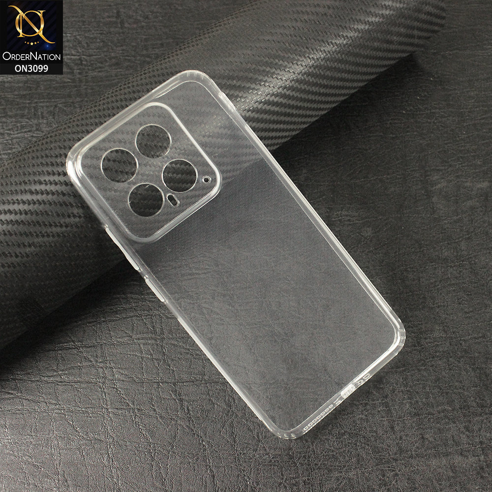 Xiaomi 14 Cover - Soft 4D Design Shockproof Silicone Transparent Clear Camera Protection Case