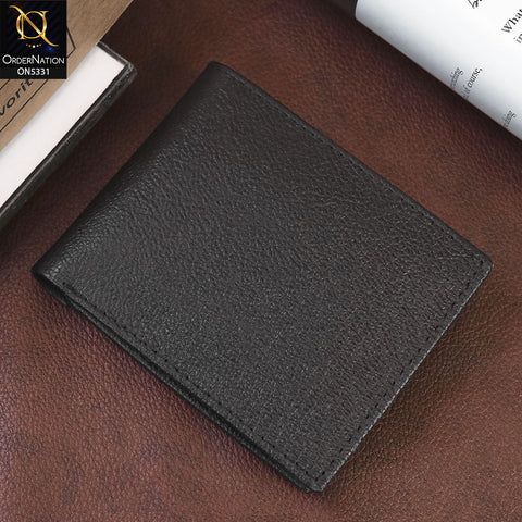 New Synthetic Leather Horizontal Wallet For Men - black