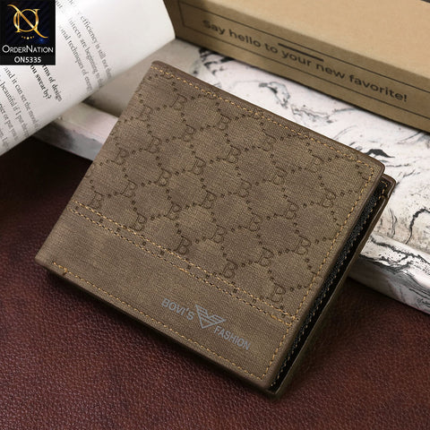 Premium Matte Synthetic Leather Fashion Wallet With Multi Cards Organizer Option For Men - Brown