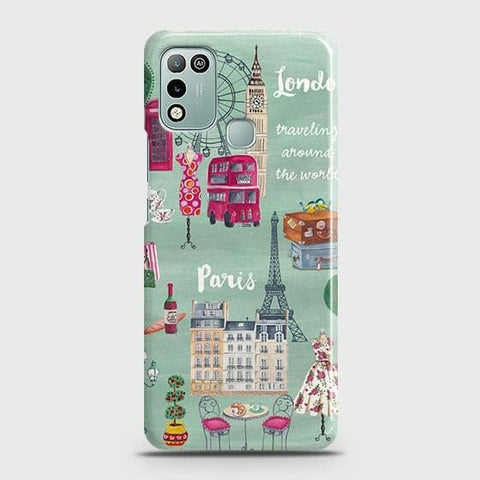 Infinix Hot 10 Play Cover - Matte Finish - London, Paris, New York ModernPrinted Hard Case with Life Time Colors Guarantee b58 ( Fast Delivery )