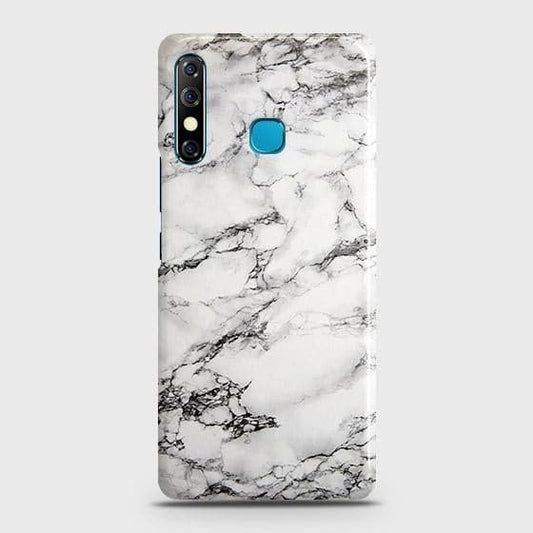 Tecno spark 4 Cover - Matte Finish - Trendy Mysterious White Marble Printed Hard Case with Life Time Colors Guarantee B (34) 1 ( Fast Delivery )