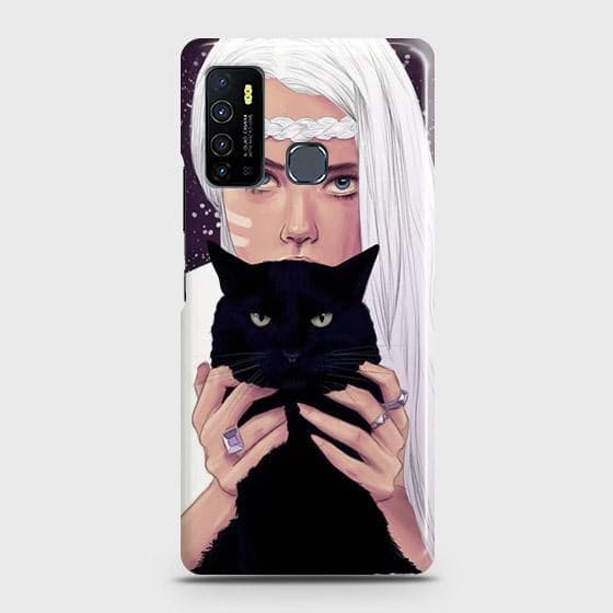 Tecno Spark 5 Cover - Trendy Wild Black Cat Printed Hard Case with Life Time Colors Guarantee (Fast Delivery)
