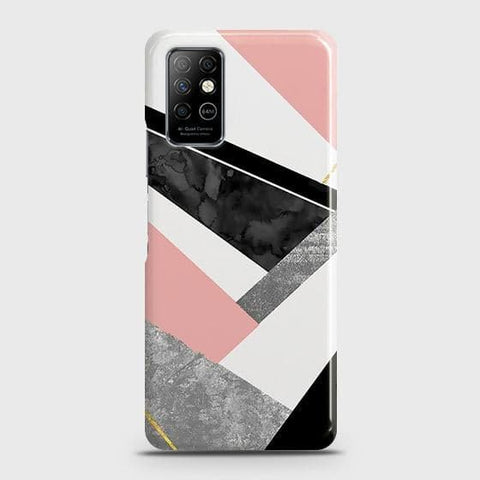 Infinix Note 8 Cover - Matte Finish - Geometric Luxe Marble Trendy Printed Hard Case with Life Time Colors Guarantee b55 ( Fast Delivery )