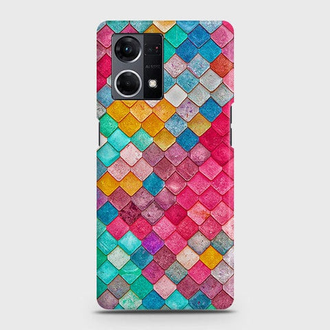 Oppo F21 Pro 4G Cover - Matte Finish - Chic Colorful Mermaid Printed Hard Case with Life Time Colors Guarantee ( Fast Delivery )