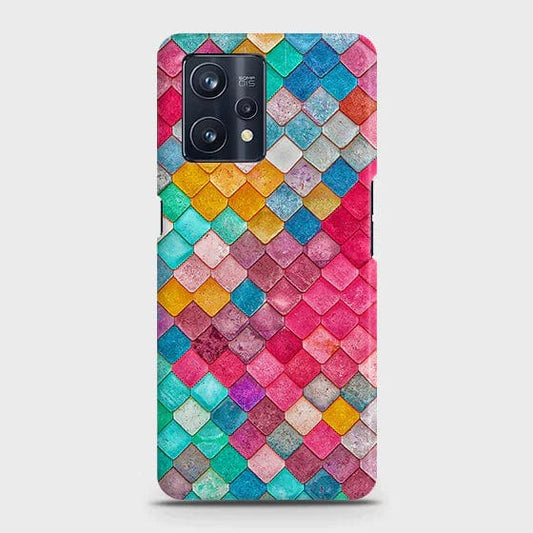 Realme C35 Cover - Matte Finish - Chic Colorful Mermaid Printed Hard Case with Life Time Colors Guarantee