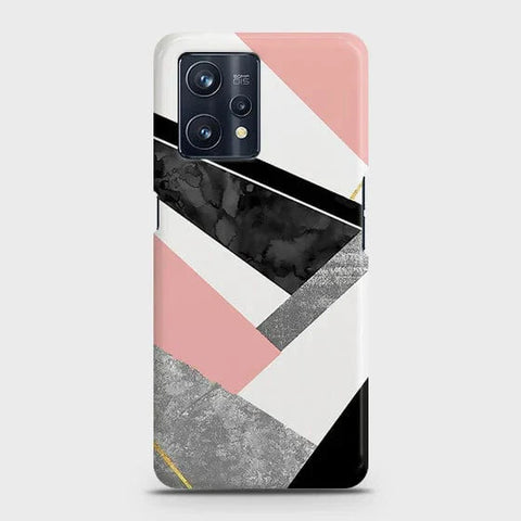 Realme C35 Cover - Matte Finish - Geometric Luxe Marble Trendy Printed Hard Case with Life Time Colors Guarantee