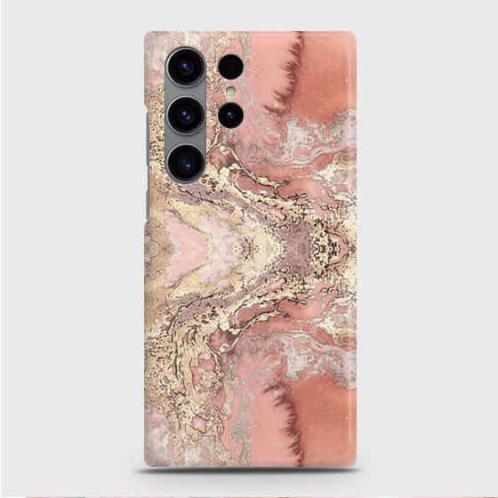 Samsung Galaxy S23 Ultra 5G Cover - Trendy Chic Rose Gold Marble Print ...