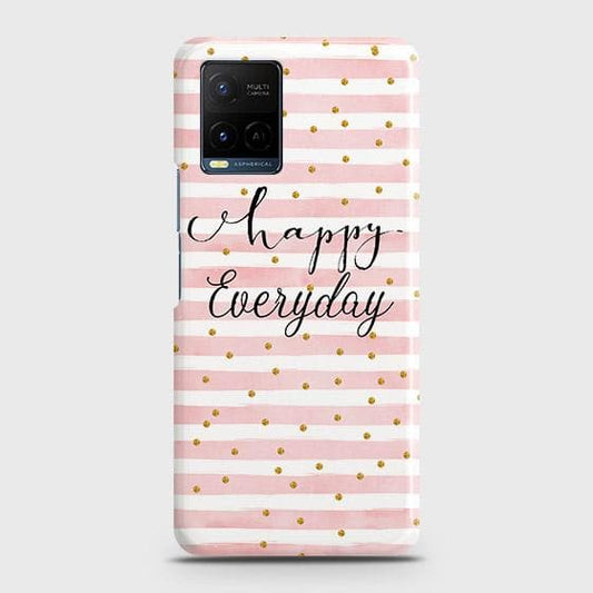 Vivo Y21e Cover - Trendy Happy Everyday Printed Hard Case with Life Time Colors Guarantee ( Fast Delivery )