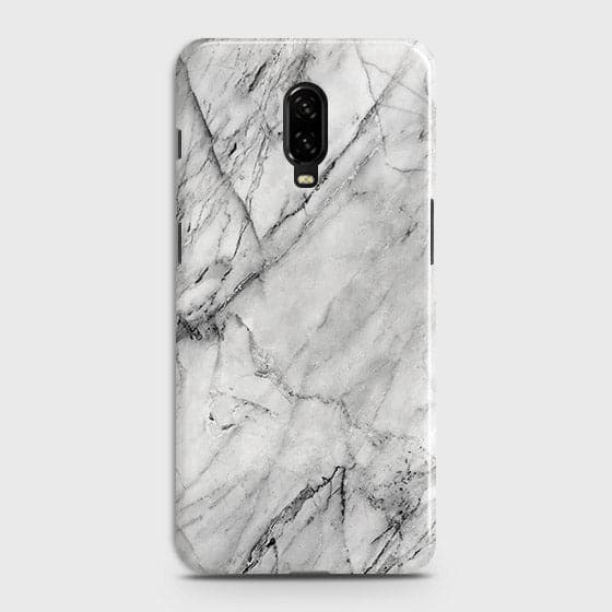 OnePlus 7 Cover - Matte Finish - Trendy White Floor Marble Printed Hard Case with Life Time Colors Guarantee - b45 ( Fast Delivery )