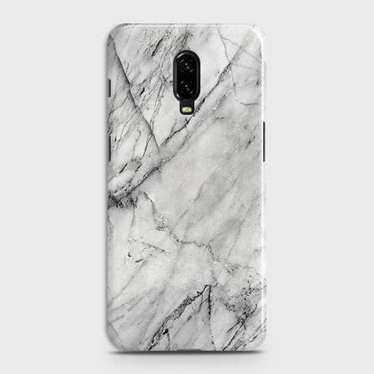 OnePlus 7 Cover - Matte Finish - Trendy White Floor Marble Printed Hard Case with Life Time Colors Guarantee - b45 ( Fast Delivery )