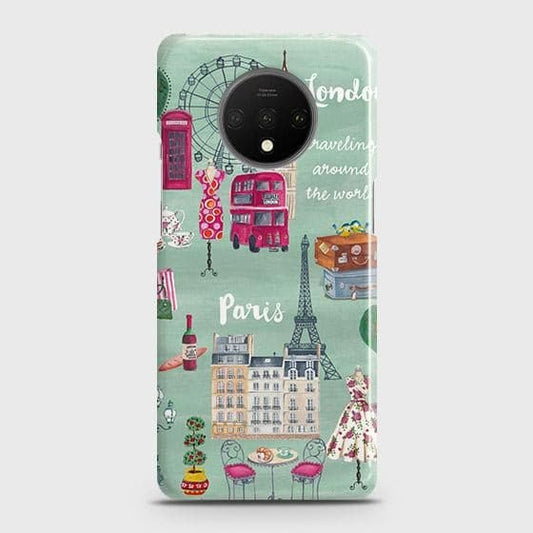 OnePlus 7T Cover - Matte Finish - London, Paris, New York ModernPrinted Hard Case with Life Time Colors Guarantee (Fast Delivery)