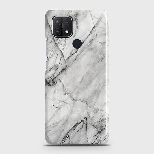 Oppo A15 Cover - Matte Finish - Trendy White Marble Printed Hard Case with Life Time Colors Guarantee (Fast Delivery)